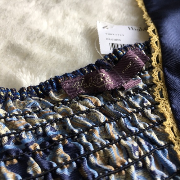 HP🌹{HALE BOB} 💯% Silk Boho Lace Trim Top - Picture 5 of 8